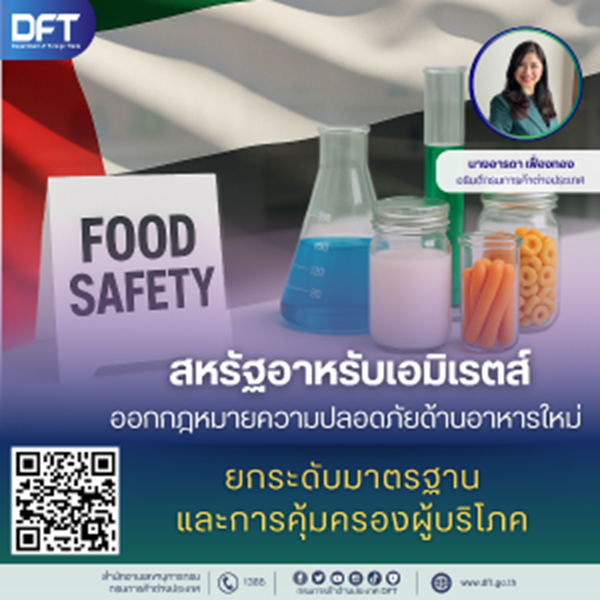 สหรัฐอาหรับเอมิเรตส์ ออกกฎความปลอดภัยด้านอาหารใหม่ ยกระดับมาตรฐาน และการคุ้มครองผู้บริโภค