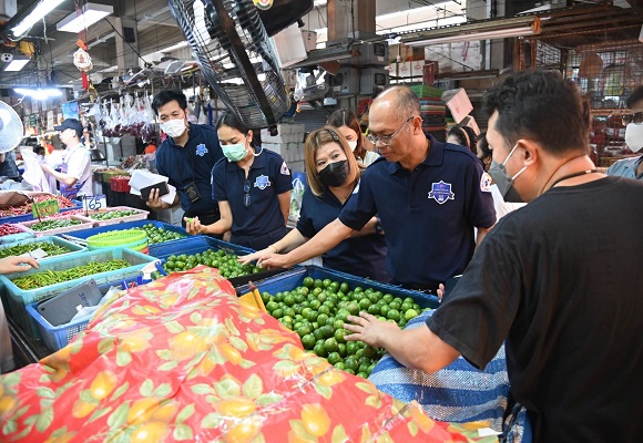 พาณิชย์ ตรวจตลาด เผยเนื้อหมูทรงตัว'มะนาว'ลงต่อเนื่องเหลือลูก 4-5 บาท