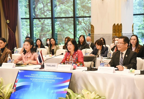 ไทย-ยูเออี ถก FTA รอบ 2 เร่งยกร่างความตกลง 11 เรื่อง นัดคุยอีก 2 ครั้ง ตั้งเป้าจบปีนี้
