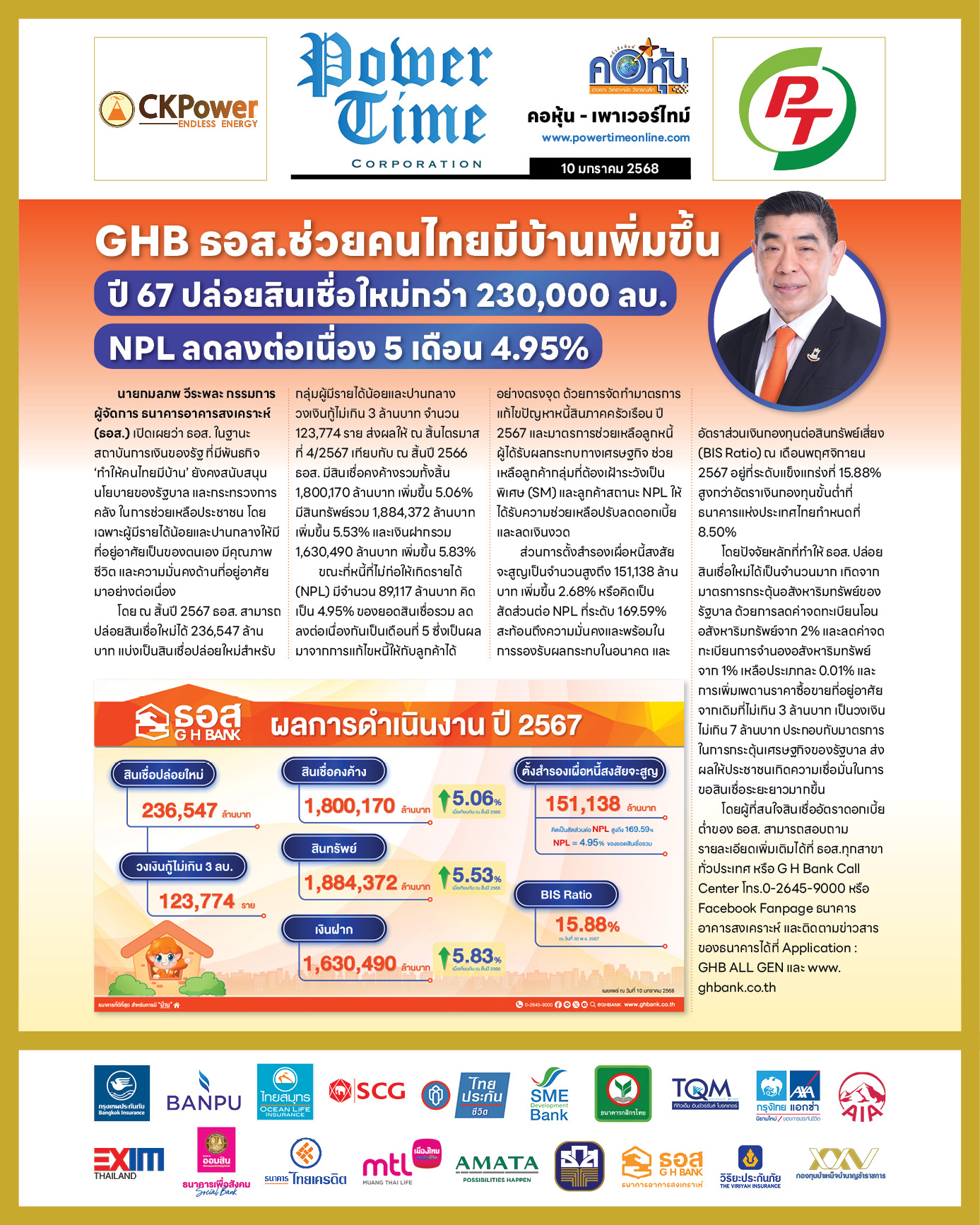 คอหุ้น เพาเวอร์ไทม์ 10 มกราคม 2568