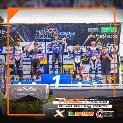 HFT รุกตลาดมอเตอร์สปอร์ต! ดันแบรนด์ DURO สู่กลุ่มนักแข่ง หนุน Road Racing 2025