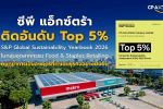 &lsquo;ซีพี แอ็กซ์ตร้า&rsquo; คว้าอันดับความยั่งยืนระดับโลก Top 5% จาก S&P Global ในกลุ่ม Food & Staples Retailing ตอกย้ำกลยุทธ์เติบโตควบคู่ความยั่งยืน