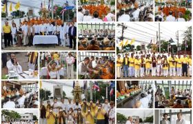 สนท.จัดพิธีบวงสรวง 'พระสยามเทวาธิราช'พร้อมทำบุญเลี้ยงพระ ในโอกาสครบรอบ 84 ปี