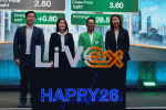 HAPPY26 เปิดเทรดวันแรก LiVEx ราคา 3.60 บาท เพิ่มขึ้น 28.57% ดันมาร์เก็ตแคปแตะ 435.96 ลบ.