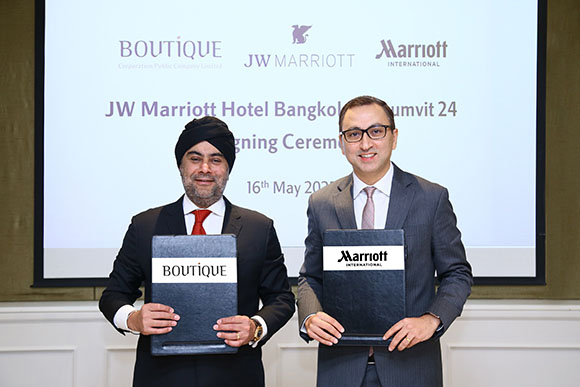 BC บูทิค คอร์ปอเรชั่น ผนึก Marriott International เปิดตัว ‘เจดับบลิว แมริออท โฮเทล แบงค็อก สุขุมวิท 24(JW MARRIOTT HOTEL BANGKOK SUKHUMVIT 24)’ โรงแรมลักชูรี่ใหม่ระดับ 5 ดาว ใจกลางกรุงเทพฯ