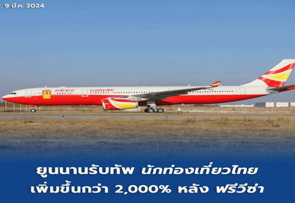 ยูนนานรับทัพ 'นักท่องเที่ยวไทย' เพิ่มขึ้นกว่า 2,000% หลัง 'ฟรีวีซ่า'