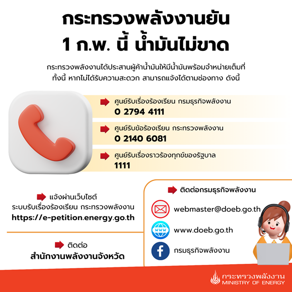 กระทรวงพลังงานแจ้ง 31 มกราคมนี้ สิ้นสุดมาตรการลดภาษีสรรพสามิต กลุ่มน้ำมันเบนซิน มั่นใจใช้กองทุนฯน้ำมันบริหารจัดการราคาลดผลกระทบประชาชน