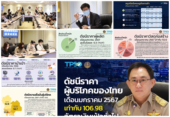 ​เงินเฟ้อ ม.ค.67 ประเดิมเดือนแรก ลบ 1.11% ผลพวงลดน้ำมัน ไฟฟ้า ผัก เนื้อสัตว์ลง