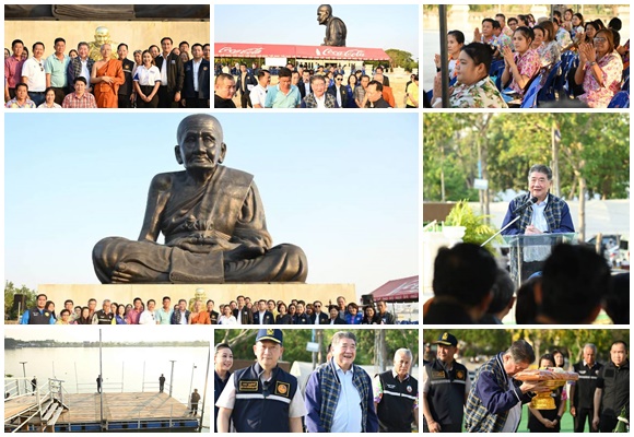 ภูมิธรรม ลงพื้นที่วัดเทียนถวาย ปทุมธานี เตรียมทำโป๊ะเทียบเรือ สร้างรายได้ให้ท้องถิ่น ชูใช้เสน่ห์พื้นถิ่นพัฒนาปริมณฑล