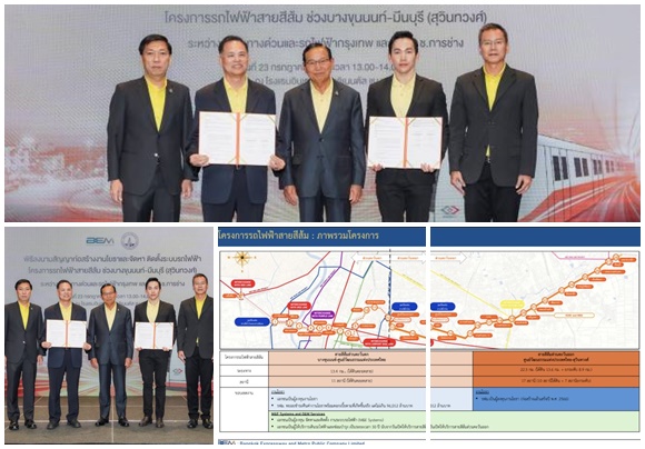 BEM เซ็นสัญญา จ้าง CK ช.การช่าง 1.2 แสนลบ.เดินหน้าตอกเสาเข็ม รถไฟฟ้าสายสีส้มตะวันตก เก็งยอดผู้โดยสาร 3 แสนคน/วัน 17-44 บาท