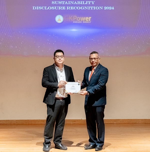 CKPower รับประกาศเกียรติคุณ Sustainability Disclosure Recognition ต่อเนื่อง 3 ปีซ้อน