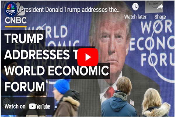 Trump Davos remarks target big banks, oil prices, European regulators