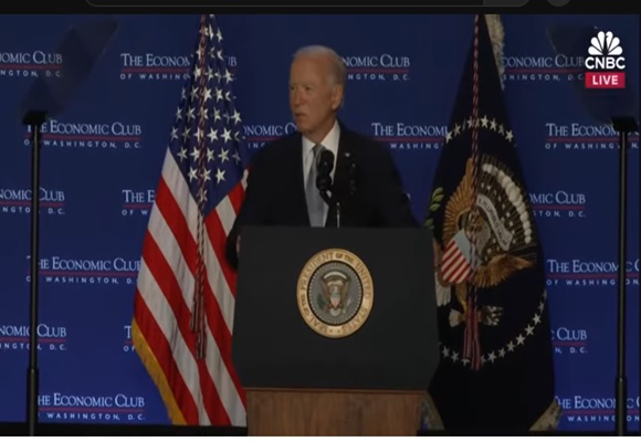 Watch : Biden delivers remarks at the Economic Club of Washington, D.C.