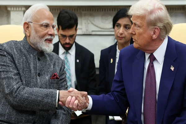 U.S. and India to double bilateral trade in five years, Prime Minister Modi says, as Trump tariffs loom