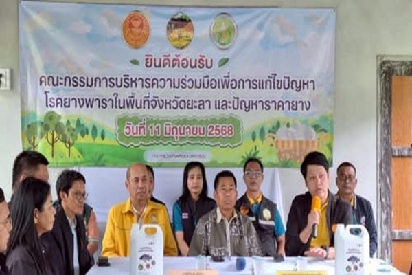 โครงการบริหารจัดการโรคใบจุดกลมในยางพาราพื้นที่จังหวัดยะลา