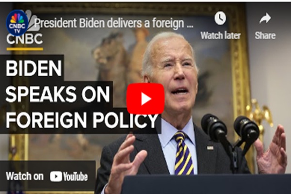 Watch live : Biden delivers his final foreign policy speech
