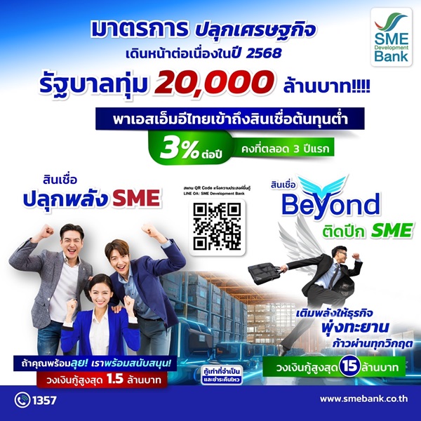 โครงการสินเชื่อปลุกพลัง SME และโครงการสินเชื่อ Beyond ติดปีก SME
