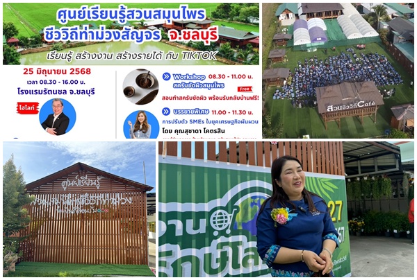 ศูนย์เรียนรู้สวนสมุนไพรชีววิถีท่าม่วง ผนึกกำลัง SME D Bank เสริมรากฐานเศรษฐกิจชุมชน เดินหน้าสร้างอาชีพยุคใหม่ สัญจรสู่ชลบุรี