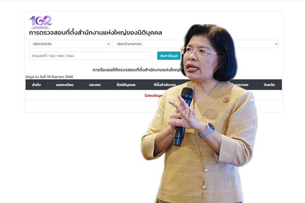 ​กรมพัฒน์ ย้ำเช็กได้ผ่านเว็บ หากประชาชนสงสัยที่อยู่ถูกมิจฉาชีพนำไปใช้ตั้งบริษัท