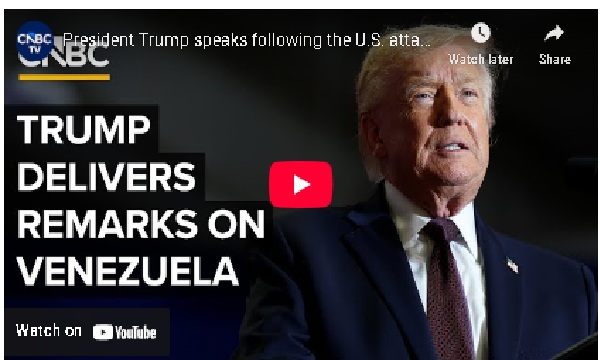 Watch Trump&rsquo;s full comments following the U.S. strike against Venezuela
