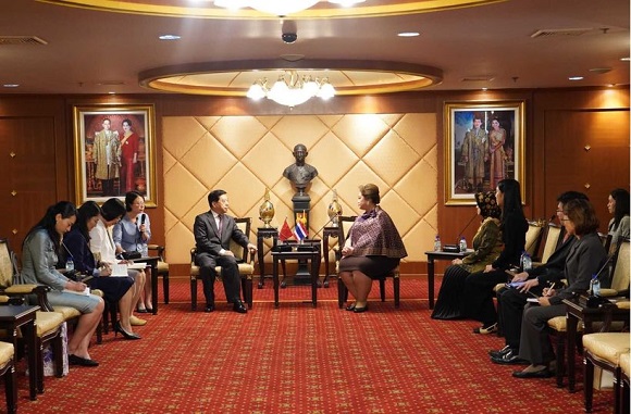 เอกอัครราชทูตหาน จื้อเฉียงเข้าพบท่านศุภมาส อิศรภักดี รัฐมนตรีว่าการกระทรวงการอุดมศึกษา วิทยาศาสตร์ วิจัยและนวัตกรรม