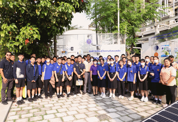 วว. ต้อนรับคณะครู/นักเรียนโรงเรียนมหิดลวิทยานุสรณ์ในการศึกษาดูงานศูนย์เรียนรู้ผลิตแอลกอฮอล์ไร้น้ำฯ