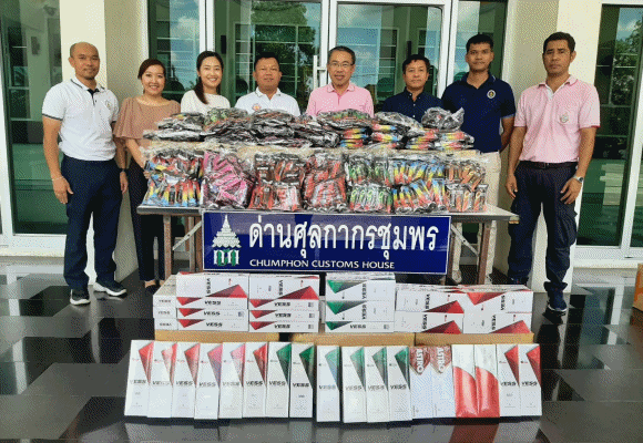 ครึ่งเดือนพฤษภา ศุลกากรจับบุหรี่ บุหรี่ไฟฟ้า กว่า 1.2 ล้านชิ้น มูลค่า 12.32 ล้านบาท