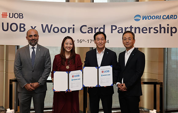 กลุ่มธนาคารยูโอบีจากสิงคโปร์ และบัตร Woori Card จากเกาหลีใต้ ประกาศความร่วมมือ