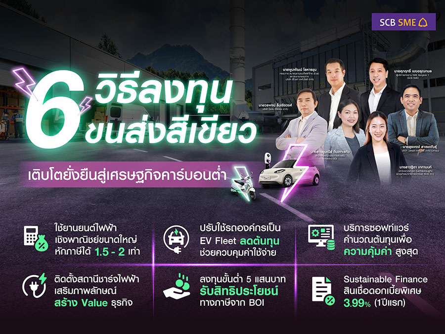ไทยพาณิชย์เปิดไอเดีย ‘ขนส่งสีเขียว’ โอกาสทองเอสเอ็มอีโตยั่งยืนสู่เศรษฐกิจคาร์บอนต่ำ