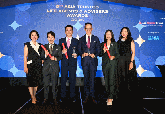 เมืองไทยประกันชีวิต ปลื้มตัวแทนคุณภาพรับรางวัลระดับเอเชีย จากเวที Asia Trusted Life Agents & Advisers Awards 2024