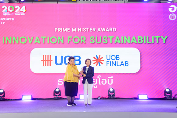 โครงการ GreenTech Accelator โดยยูโอบี ฟินแล็บ ประเทศไทย คว้ารางวัล Prime Minister Award: Innovation for Sustainability 2024 รางวัลอันทรงเกียรติด้านนวัตกรรมและความยั่งยืน