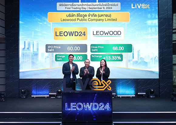 LEOWD24 เริ่มซื้อขายในตลาดหลักทรัพย์ไลฟ์เอ็กซ์เช้นจ์ (LiVEx) วันแรก