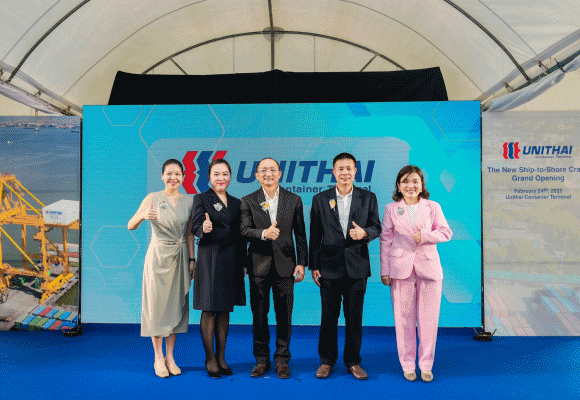 ท่าเรือยูนิไทย เปิดตัว อุปกรณ์ปั้นจั่นพลังงานไฟฟ้ายกตู้สินค้าชุดใหม่ (New Ship-To-Shore Crane) ยกระดับอุตสาหกรรมขนส่งและโลจิสติกส์