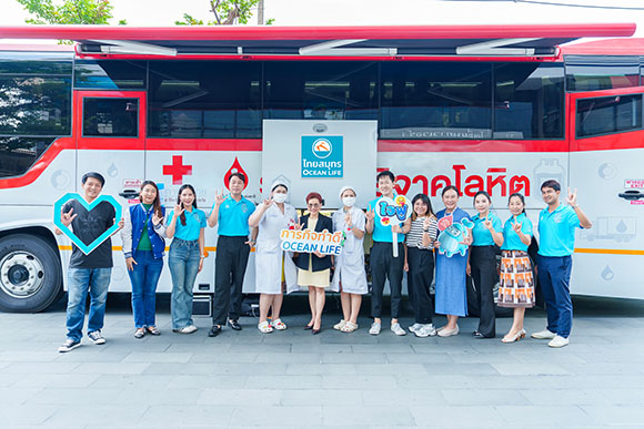 OCEAN LIFE ไทยสมุทรประกันชีวิต รวมพลังบริจาคโลหิต ส่งต่อพลังความรักเติมเต็มสุขภาพดีให้คนไทย เพื่อทำสิ่งที่รักไปนานๆ