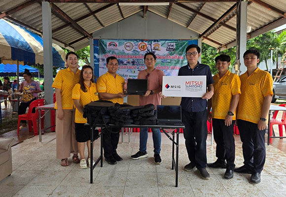 ประกันภัยมิตซุยฯ สนับสนุนการศึกษา ส่งมอบคอมพิวเตอร์ให้แก่น้องๆ เยาวชนในเขตพื้นที่จังหวัดลพบุรี