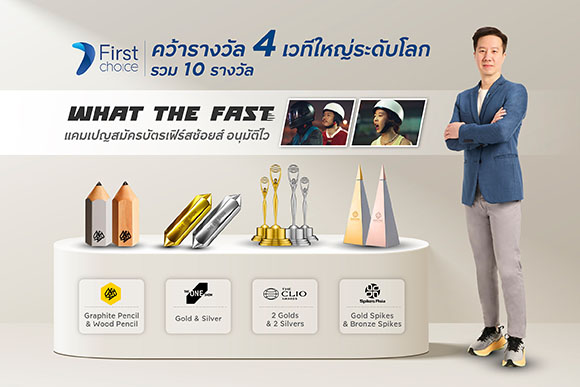 กรุงศรีเฟิร์สช้อยส์ คว้ารางวัล 4 เวทีใหญ่ระดับโลก จากแคมเปญสมัครบัตร ‘What the Fast!’