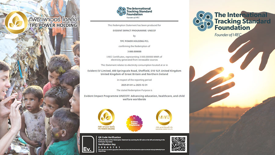 TPCH ร่วมสนับสนุนโครงการ Evident Impact Programme เพื่อความยั่งยืนระดับสากล