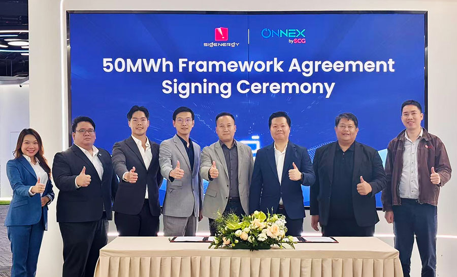 ONNEX by SCG บรรลุข้อตกลง ร่วมกับ Sigenergy Technology พัฒนาระบบกักเก็บพลังงาน (BESS) ในภาคธุรกิจ/อุตสาหกรรม ขนาด 50MWh
