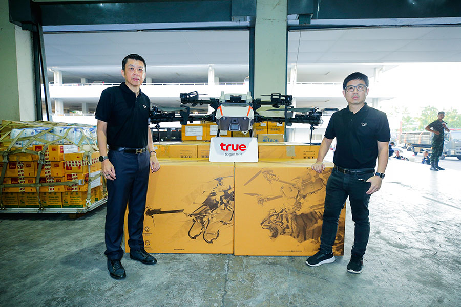 ภารกิจด่วนฝ่าน้ำท่วม ทรูส่งฝูงโดรนบรรทุก ‘ความห่วงใย’ เข้าสู่ Zone 8 หลัง รพ.หาดใหญ่