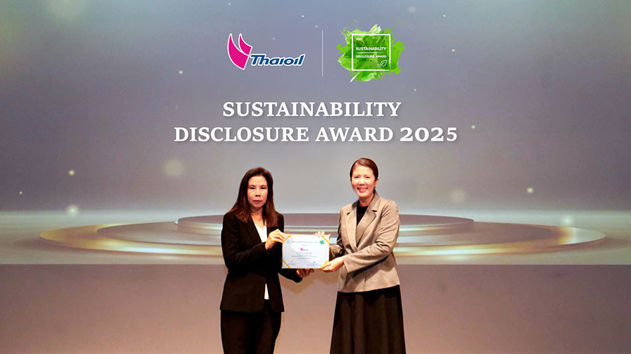 ไทยออยล์คว้ารางวัลเกียรติคุณ การเปิดเผยข้อมูลด้านความยั่งยืน Sustainability Disclosure Award ประจำปี 2568 ต่อเนื่องเป็นปีที่ 7