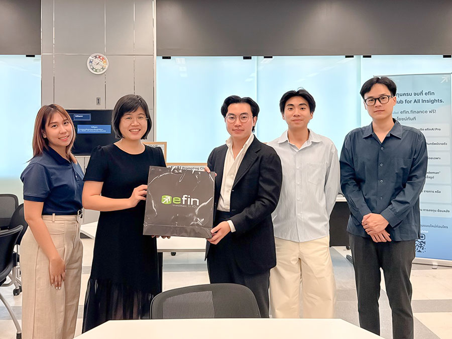 efin Group ถ่ายทอดองค์ความรู้ตลาดทุนยุค Data & AI ผ่าน efin.finance ภายใต้แนวคิด &lsquo;From Data to Decision&rsquo; ให้แก่นิสิตและคณาจารย์จุฬาฯ