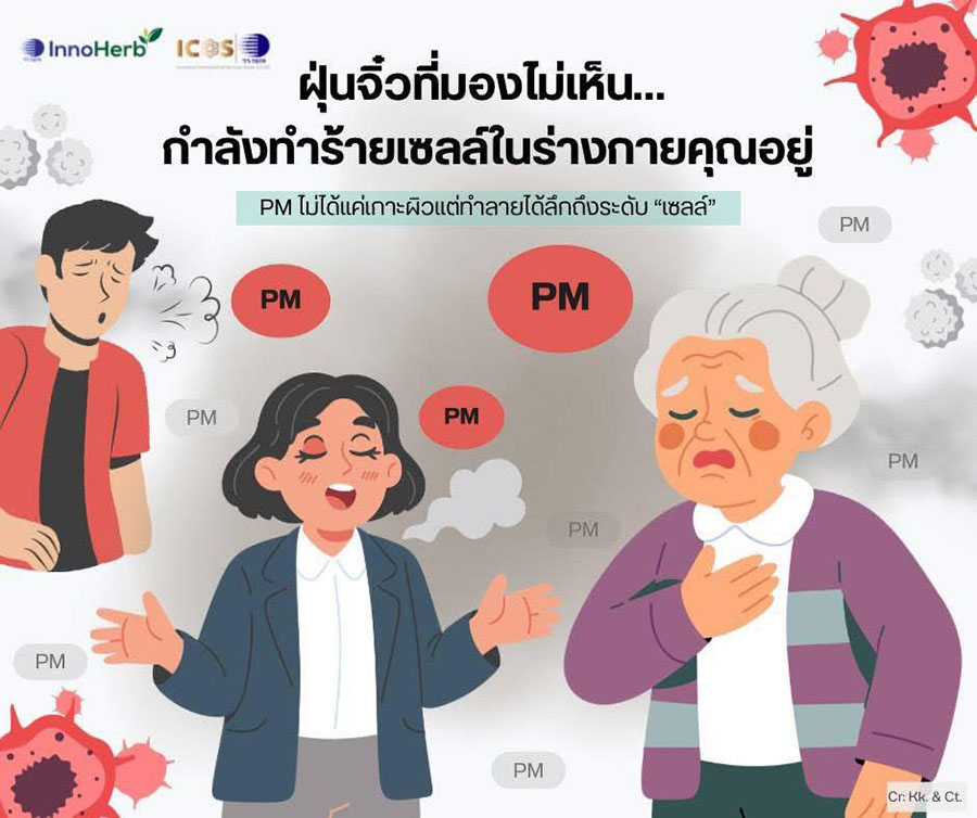 วว. ให้บริการทดสอบผลกระทบจากมลภาวะ / PM 2.5 ในเซลล์ผิวหนังและเซลล์รากผม