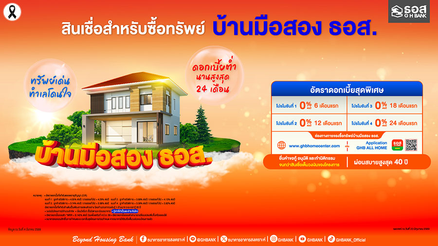 6330 GHB สินเชื่อบ้านมือสอง