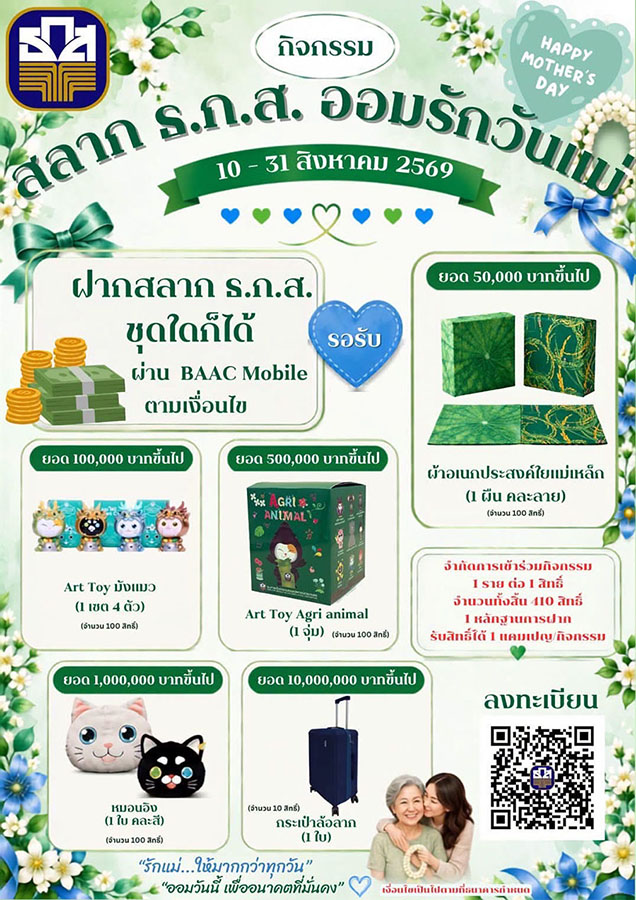 8188 BAAC สลากออมรักวันแม่