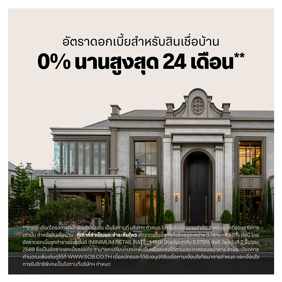 8333 SCB Wealth 3 อัตราดอกเบี้ยสินเชื่อบ้าน