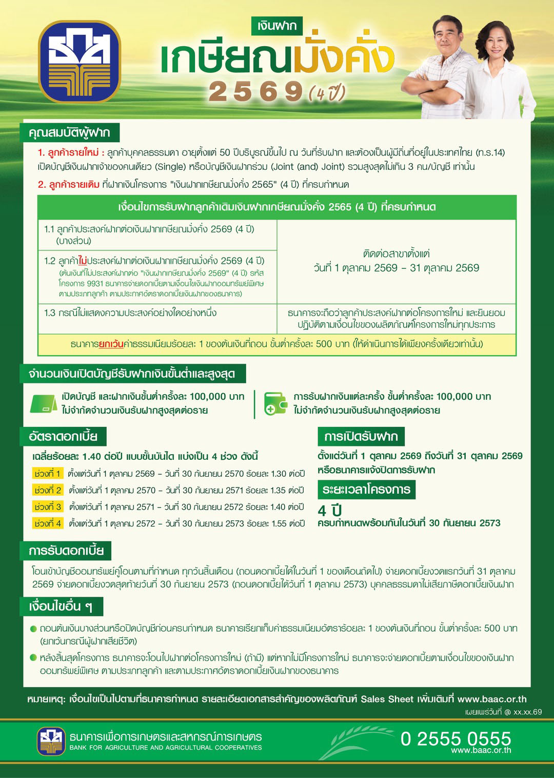 9536 BAAC เงินฝากเกษียณมั่งคั่ง 2